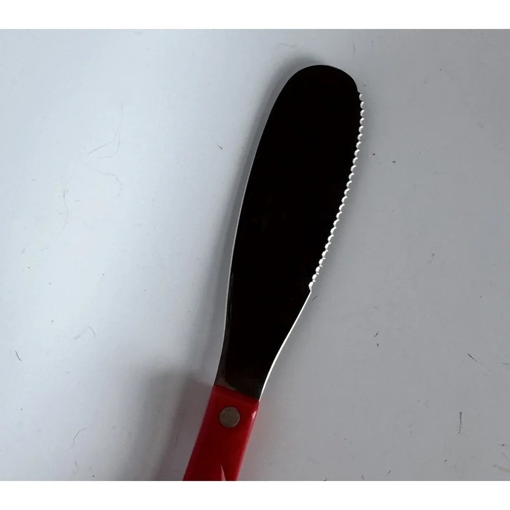 Cutco Spatula Spreader 1768 KK Red Handle Serrated Promo Knife Kitchen Cooking